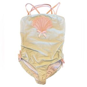 Kate Mack Pink Seashell Swimsuit size 10